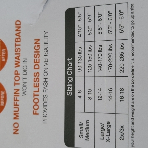 Blissful Benefits/Warner's black fleece lined footless tights-2 pair NWOT - Picture 6 of 7